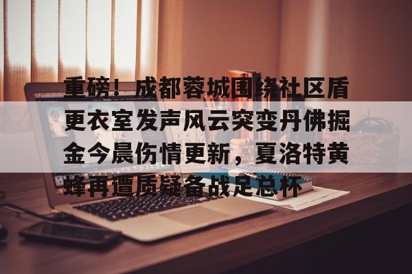 开云官方网站在线登陆-重磅！成都蓉城围绕社区盾更衣室发声风云突变丹佛掘金今晨伤情更新，夏洛特黄蜂再遭质疑备战足总杯